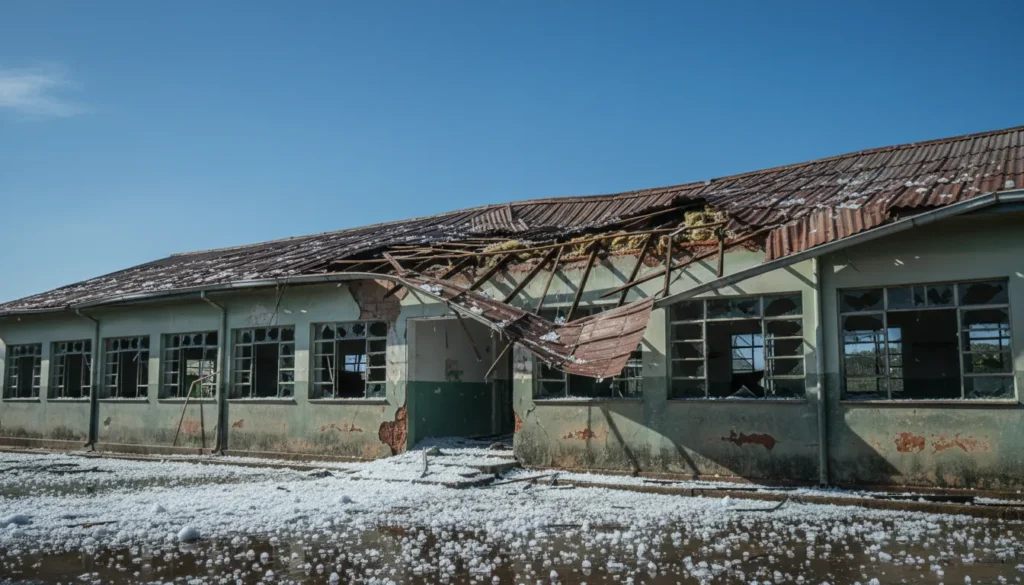 Tempestade com granizo causa danos e suspende aulas em São Manuel