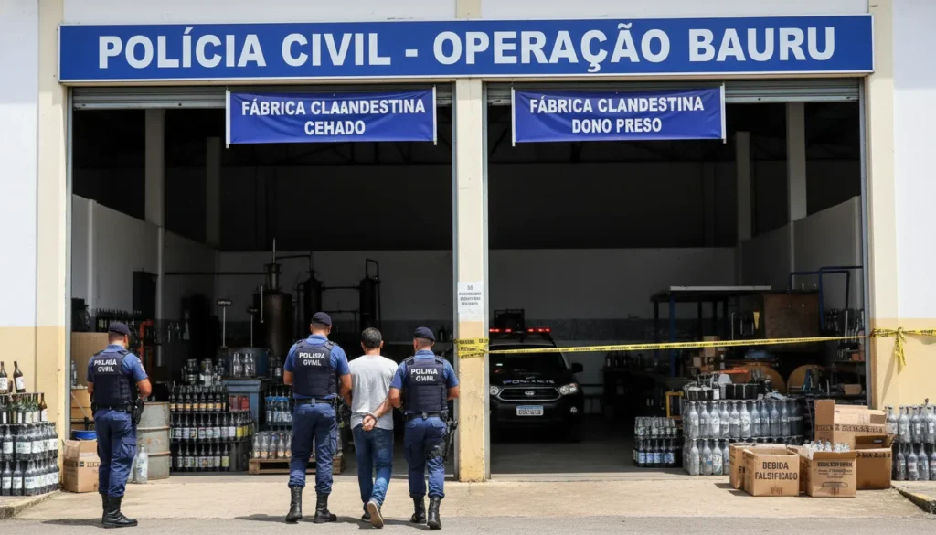 Polícia Civil fecha laboratório clandestino de bebidas adulteradas em Bauru