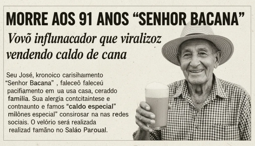 Waldemar de Almeida, o Senhor Bacana, morre aos 91 anos em Bauru