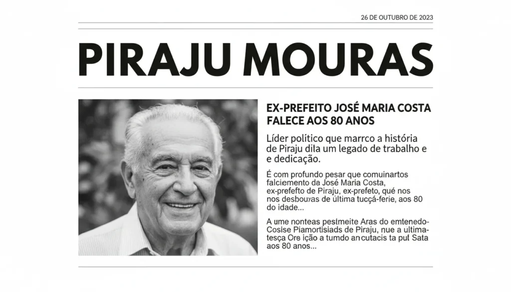 Ex-prefeito de Piraju, Zé Maria, morre aos 80 anos vítima de infarto