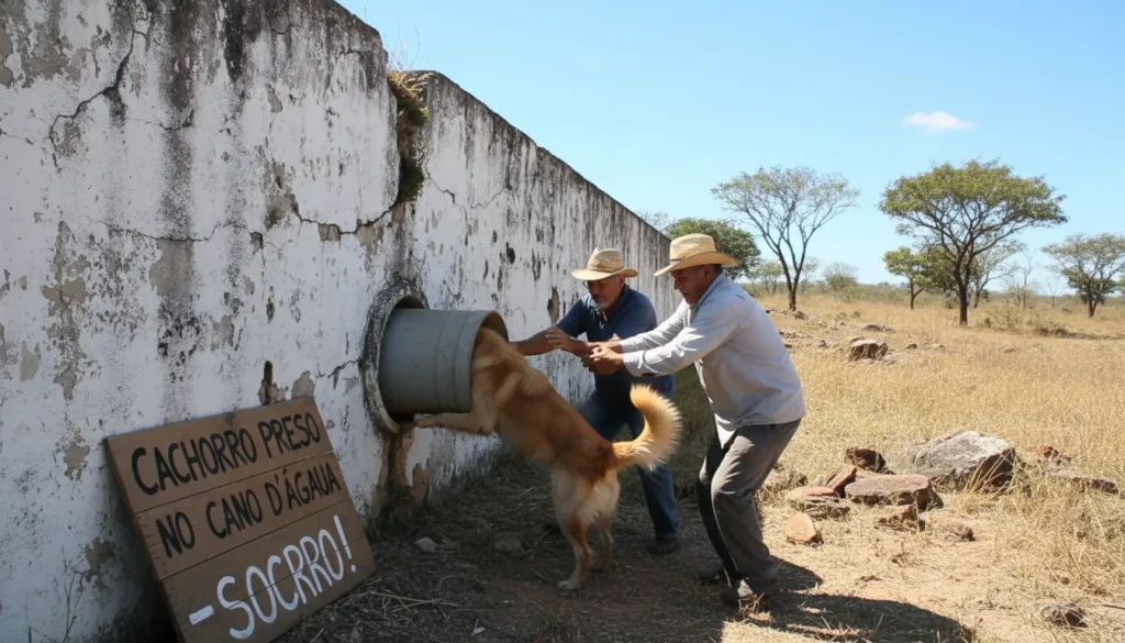 Cão é Resgatado de Tubulação em Ourinhos