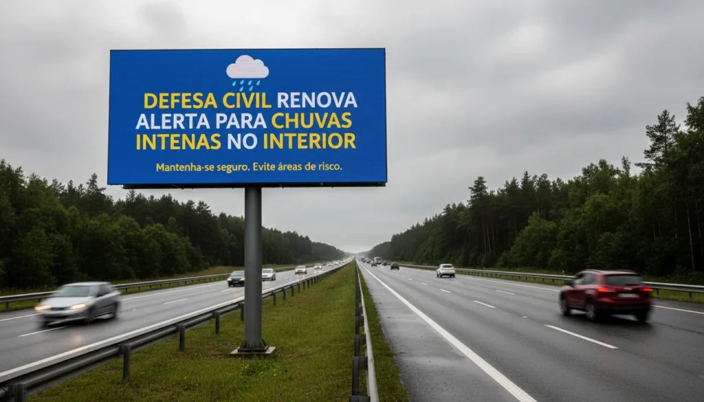 Defesa Civil de São Paulo mantém alerta para chuvas intensas e ventos fortes