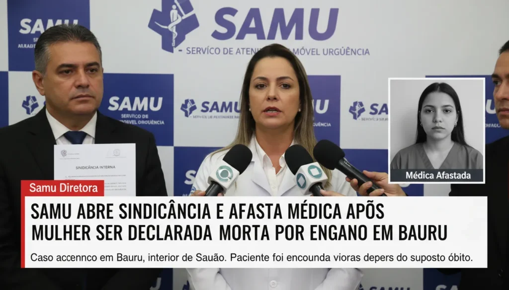 Médica do Samu é afastada após declarar morte de vítima viva em Bauru